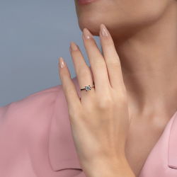 D Renk 0,50 Karat HRD Sertifikalı Tektaş Pırlanta Yüzük - 5