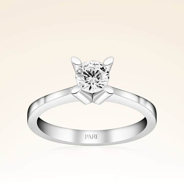 D Renk 0,50 Karat HRD Sertifikalı Tektaş Pırlanta Yüzük - Pare Pırlanta