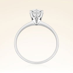 D Renk 0,50 Karat HRD Sertifikalı Tektaş Pırlanta Yüzük - 3