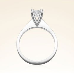 D Renk 0,50 Karat HRD Sertifikalı Tektaş Pırlanta Yüzük - 3