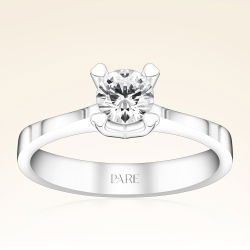 D Renk 0,50 Karat HRD Sertifikalı Tektaş Pırlanta Yüzük - 1