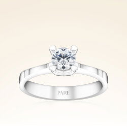 D Renk 0,50 Karat HRD Sertifikalı Tektaş Pırlanta Yüzük - 1