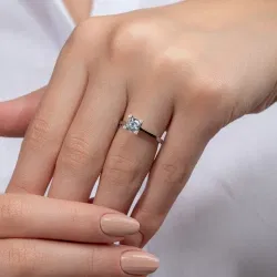 D Renk 0,60 Karat HRD Sertifikalı Tektaş Pırlanta Yüzük - 6