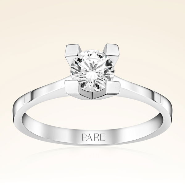 D Renk 0,60 Karat HRD Sertifikalı Tektaş Pırlanta Yüzük - Pare Pırlanta
