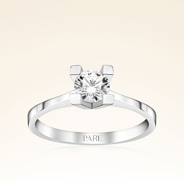 D Renk 0,60 Karat HRD Sertifikalı Tektaş Pırlanta Yüzük - Pare Pırlanta