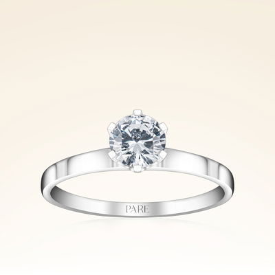 D Renk 0,60 Karat HRD Sertifikalı Tektaş Pırlanta Yüzük - Pare Pırlanta