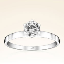 D Renk 0,60 Karat HRD Sertifikalı Tektaş Pırlanta Yüzük - 1