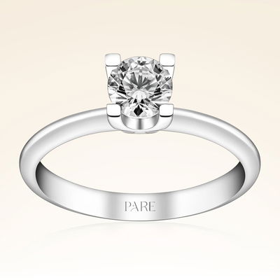 D Renk 0,60 Karat HRD Sertifikalı Tektaş Pırlanta Yüzük - Pare Pırlanta