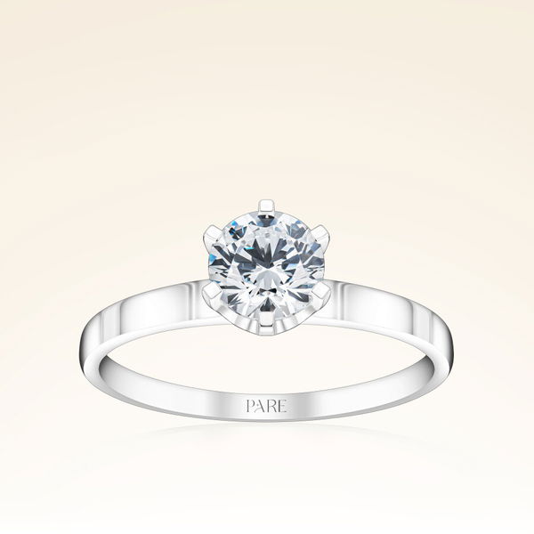 D Renk 0,70 Karat HRD Sertifikalı Tektaş Pırlanta Yüzük - Pare Pırlanta