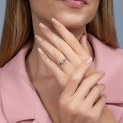 D Renk 0,70 Karat HRD Sertifikalı Tektaş Pırlanta Yüzük - 4