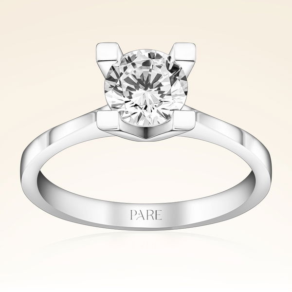 D Renk 0,90 Karat HRD Sertifikalı Tektaş Pırlanta Yüzük - Pare Pırlanta