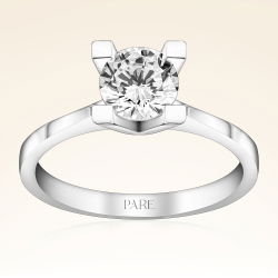 E Renk 0,90 Karat HRD Sertifikalı Tektaş Pırlanta Yüzük - 1