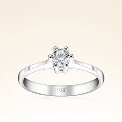 E Renk 0,30 Karat HRD Sertifikalı Tektaş Pırlanta Yüzük - 1