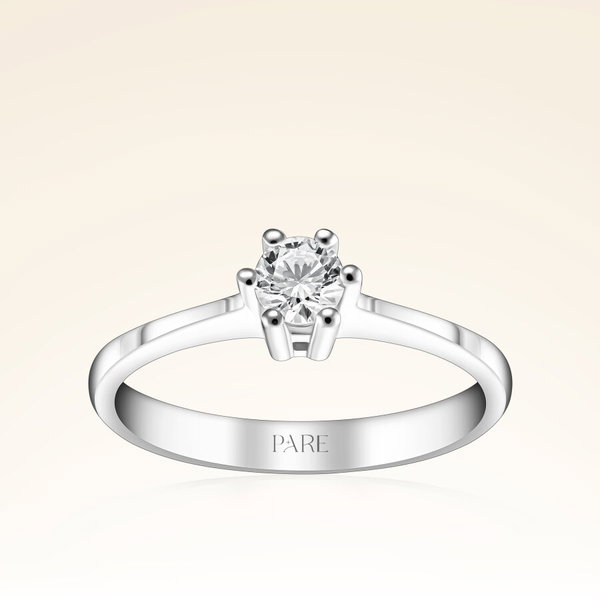 E Renk 0,30 Karat HRD Sertifikalı Tektaş Pırlanta Yüzük - Pare Pırlanta