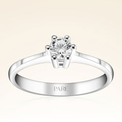 E Renk 0,30 Karat HRD Sertifikalı Tektaş Pırlanta Yüzük - 1