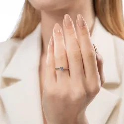 E Renk 0,30 Karat HRD Sertifikalı Tektaş Pırlanta Yüzük - 4