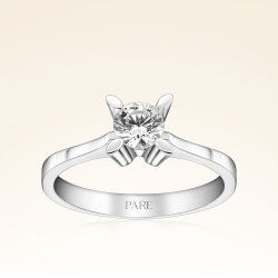 E Renk 0,60 Karat HRD Sertifikalı Tektaş Pırlanta Yüzük - 1