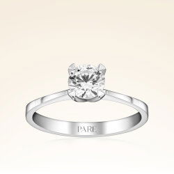 E Renk 0,60 Karat HRD Sertifikalı Tektaş Pırlanta Yüzük - 1