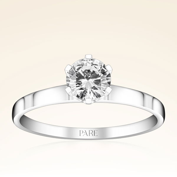 E Renk 0,60 Karat HRD Sertifikalı Tektaş Pırlanta Yüzük - Pare Pırlanta