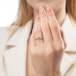 E Renk 0,60 Karat HRD Sertifikalı Tektaş Pırlanta Yüzük - 4