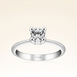 E Renk 0,60 Karat HRD Sertifikalı Tektaş Pırlanta Yüzük - 1