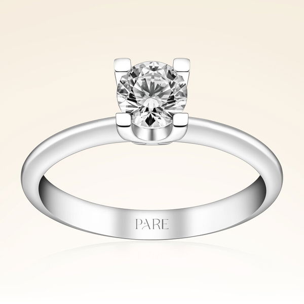 E Renk 0,60 Karat HRD Sertifikalı Tektaş Pırlanta Yüzük - Pare Pırlanta