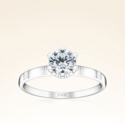 E Renk 0,70 Karat HRD Sertifikalı Tektaş Pırlanta Yüzük - 1