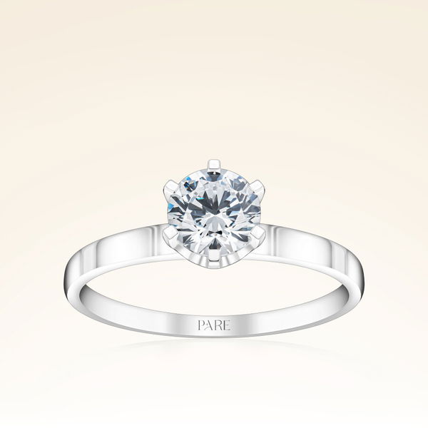 E Renk 0,70 Karat HRD Sertifikalı Tektaş Pırlanta Yüzük - Pare Pırlanta