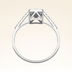 0,07 Karat Efektli Baget Pırlanta Yüzük - 3