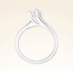 F Renk 0,40 Karat HRD Sertifikalı Tektaş Pırlanta Yüzük - 3