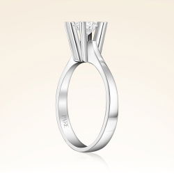 F Renk 0,60 Karat HRD Sertifikalı Tektaş Pırlanta Yüzük - 2