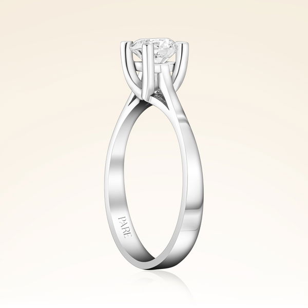 F Renk 0,60 Karat HRD Sertifikalı Tektaş Pırlanta Yüzük - Pare Pırlanta