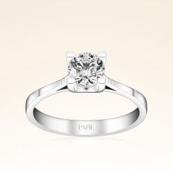 F Renk 0,60 Karat HRD Sertifikalı Tektaş Pırlanta Yüzük - 1