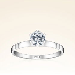 F Renk 0,60 Karat HRD Sertifikalı Tektaş Pırlanta Yüzük - 1