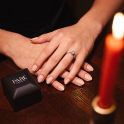 F Renk 0,70 Karat HRD Sertifikalı Tektaş Pırlanta Yüzük - 7