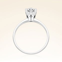 F Renk 0,70 Karat HRD Sertifikalı Tektaş Pırlanta Yüzük - 3