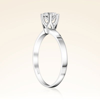 F Renk 0,70 Karat HRD Sertifikalı Tektaş Pırlanta Yüzük - Pare Pırlanta