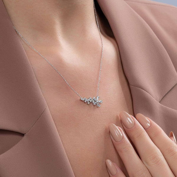 0,85 Karat Fantezi Pırlanta Kolye - Pare Pırlanta