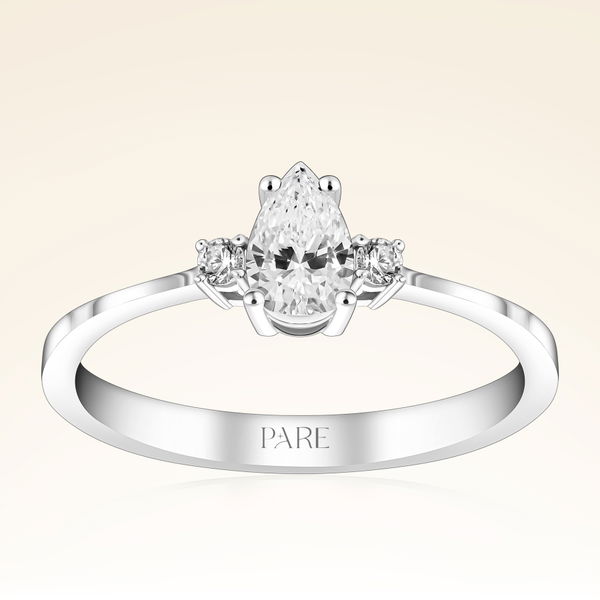 0,44 Karat Pırlanta Damla Yüzük - Pare Pırlanta