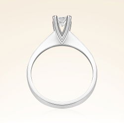 G Renk 0,30 Karat HRD Sertifikalı Tektaş Kalp Pırlanta Yüzük - 3