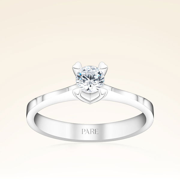 G Renk 0,30 Karat HRD Sertifikalı Tektaş Kalp Pırlanta Yüzük - Pare Pırlanta