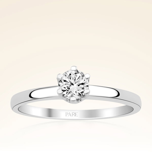 G Renk 0,30 Karat HRD Sertifikalı Tektaş Pırlanta Yüzük - Pare Pırlanta