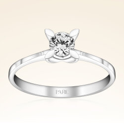 G Renk 0,30 Karat HRD Sertifikalı Tektaş Pırlanta Yüzük - 1