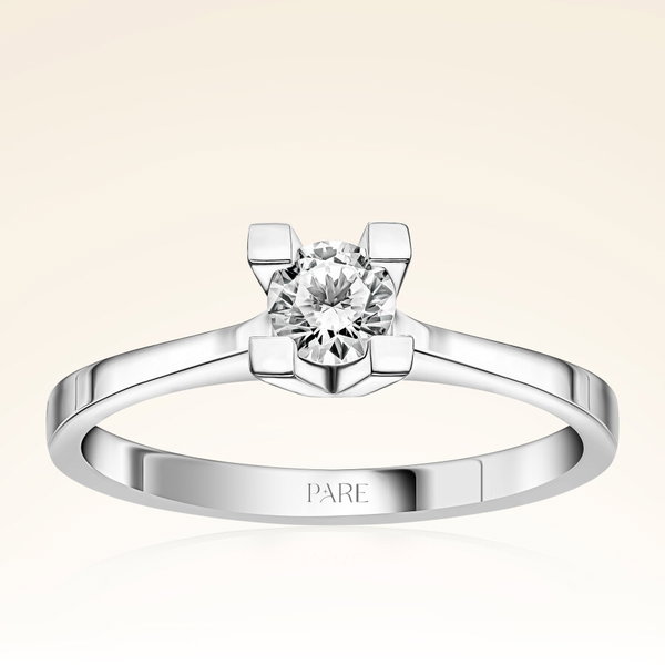 G Renk 0,30 Karat HRD Sertifikalı Tektaş Pırlanta Yüzük - Pare Pırlanta