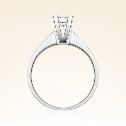 G Renk 0,30 Karat HRD Sertifikalı Tektaş Pırlanta Yüzük - 3