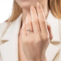 G Renk 0,30 Karat HRD Sertifikalı Tektaş Pırlanta Yüzük - 4