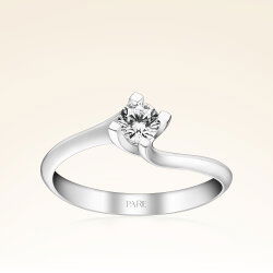 G Renk 0,30 Karat HRD Sertifikalı Tektaş Pırlanta Yüzük - 1