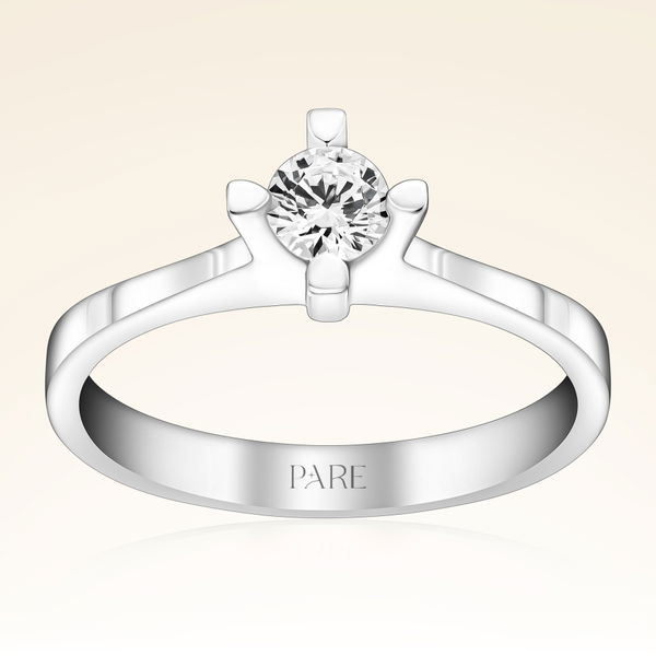 G Renk 0,30 Karat HRD Sertifikalı Tektaş Pırlanta Yüzük - Pare Pırlanta