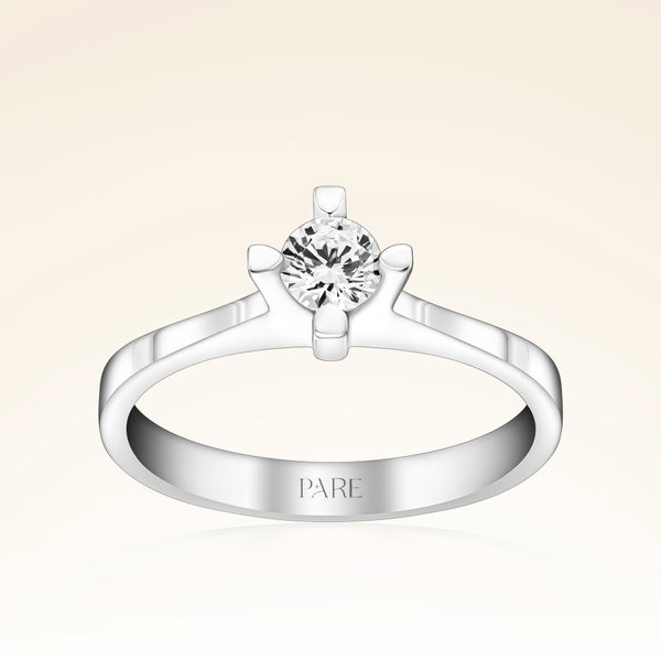 G Renk 0,30 Karat HRD Sertifikalı Tektaş Pırlanta Yüzük - Pare Pırlanta