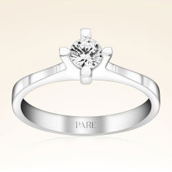 G Renk 0,30 Karat HRD Sertifikalı Tektaş Pırlanta Yüzük - 1